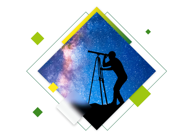 Telescope and sky gazing