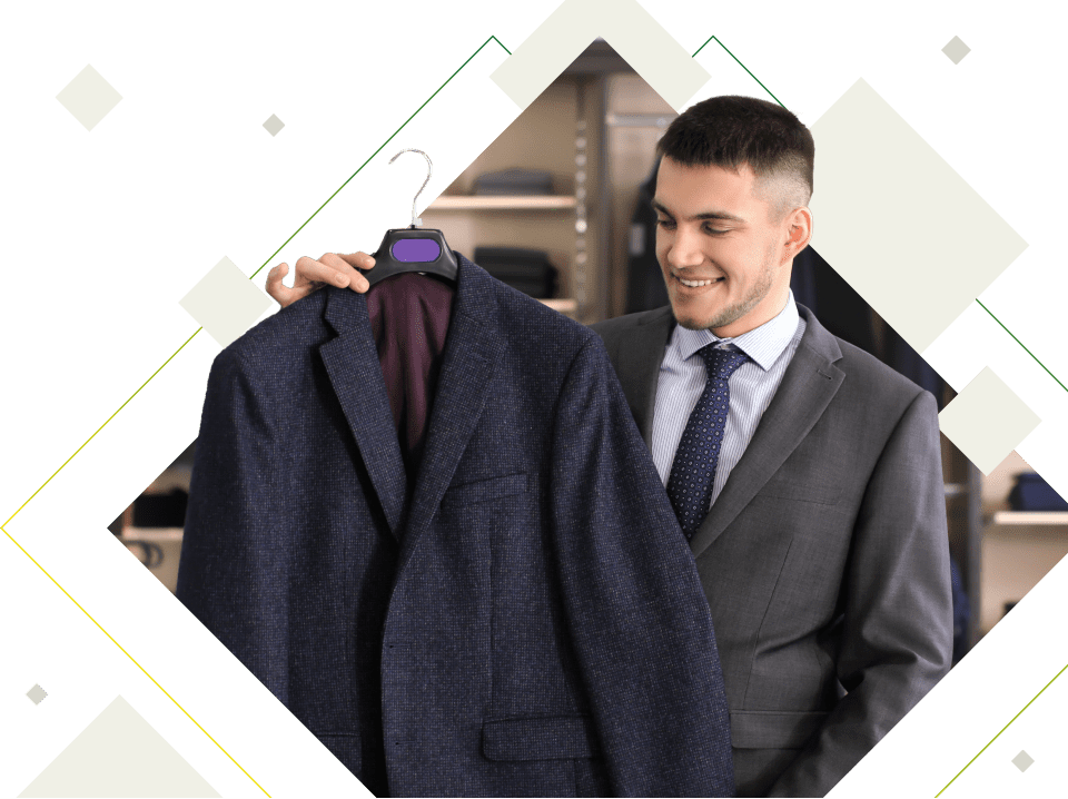 Man buying a suit
